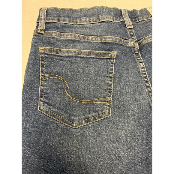 Women’s Levi Heritage Blue Denim High Rise Stretch Fringe Jean  Shorts Sz 12 New - Picture 5 of 9